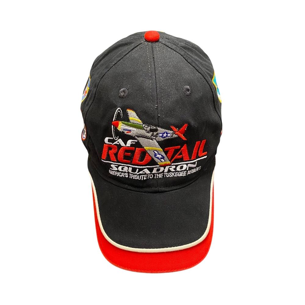 CAF Red Tail Squadron Tuskegee Airmen Embroidered Aviation Cap Hat OSFA